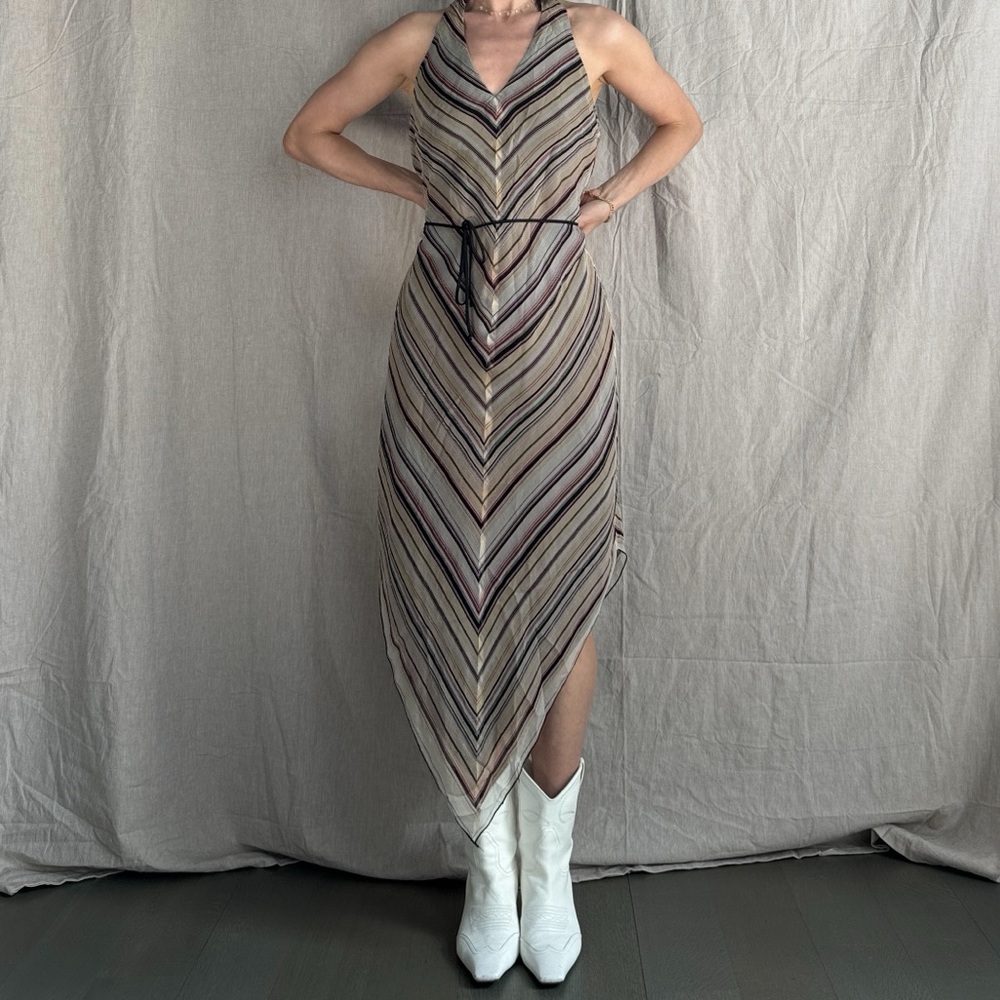 Laundry by Shelli Segal 90s halter dress